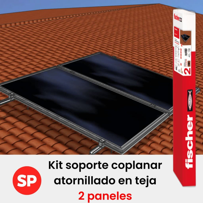 Kit soportación fischer 2 paneles en coplanar atornillado para cubierta de teja - fischer Shop