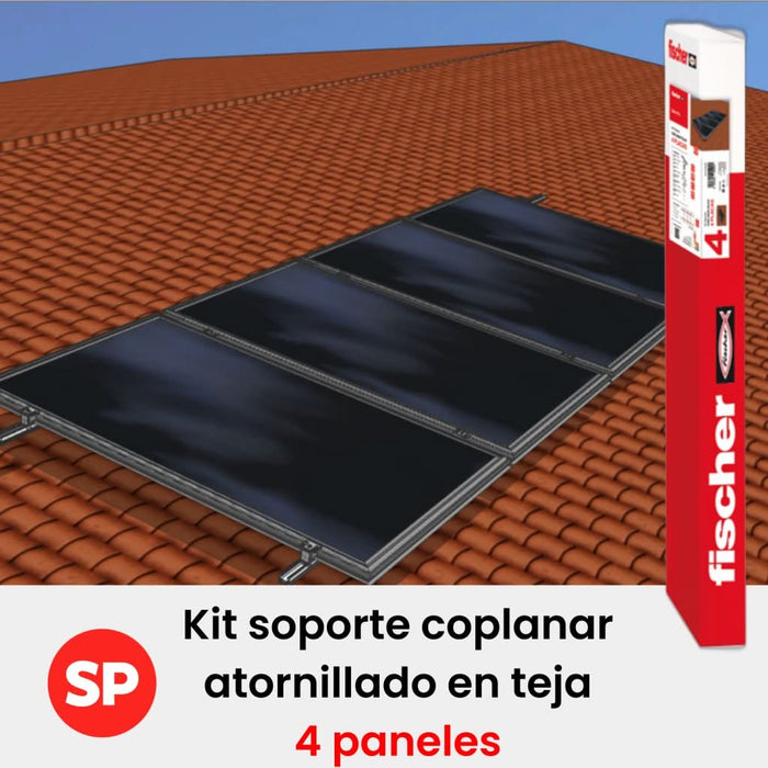 Kit soportación fischer 4 paneles en coplanar atornillado para cubierta de teja - fischer Shop