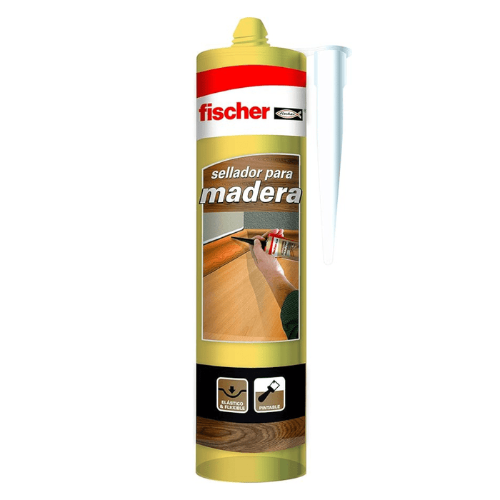 Masilla para Madera, Sellador, Barnizable y Pintable (300 ml) - fischer Shop