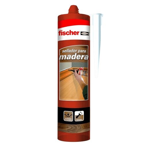 Masilla para Madera, Sellador, Barnizable y Pintable (300 ml) - fischer Shop