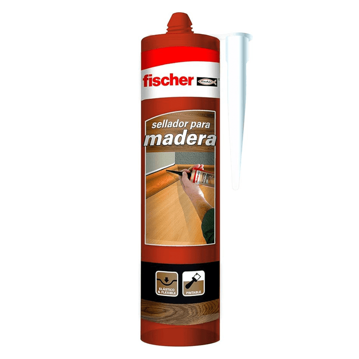 Masilla para Madera, Sellador, Barnizable y Pintable (300 ml) - fischer Shop