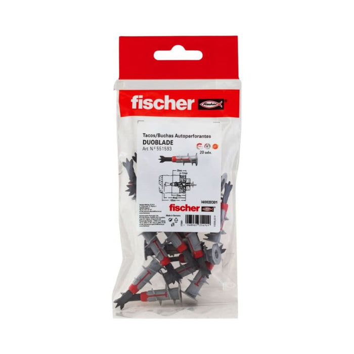 Taco Pladur Duoblade sin Tornillo fischer | Instalación sin Complicaciones - fischer Shop