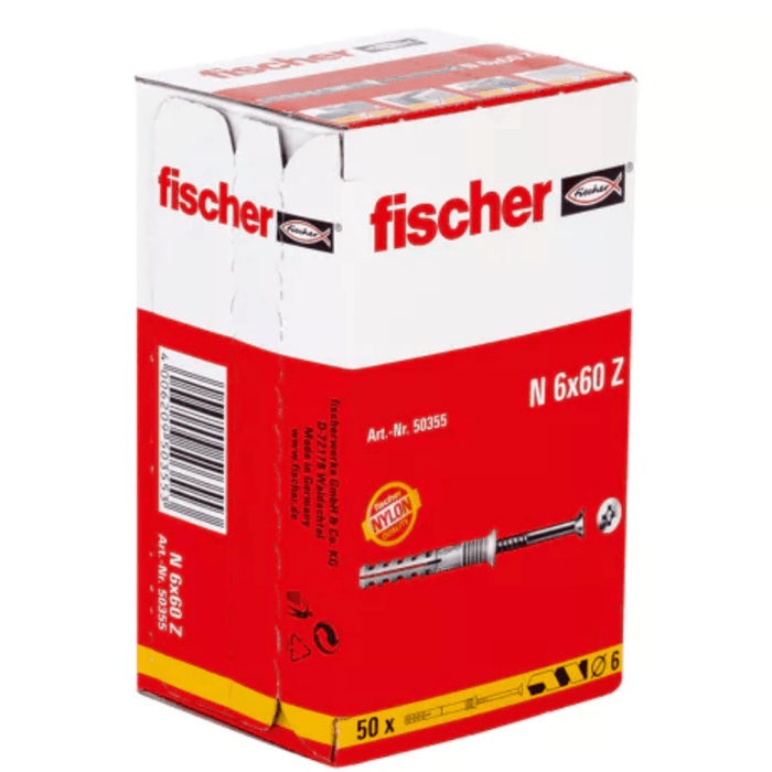 Tacos clavo N 6 x 60/30 para fijaciones rápidas - fischer Shop