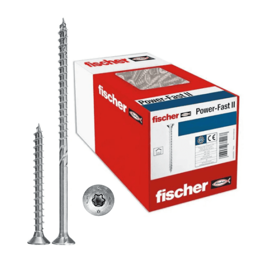 Tornillos PowerFast II Avellanados Torx fischer (200 uds) | Agarre y Rendimiento Superior - fischer Shop