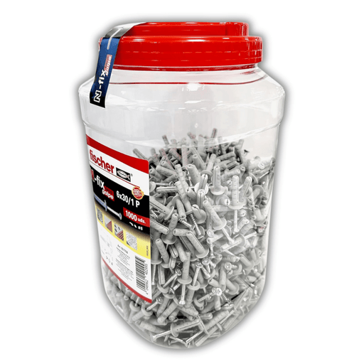 Tacos clavo N 6x30/1 P para fijaciones rápidas – BigBox 1000 uds - fischer Shop