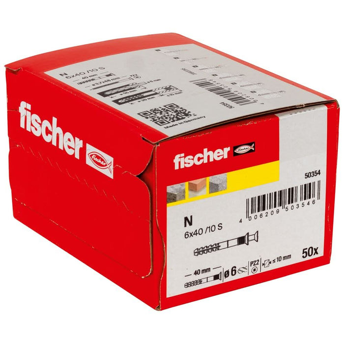 Tacos clavo N 6 x 40/10 para fijaciones rápidas - fischer Shop
