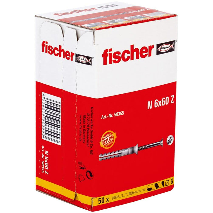 Tacos clavo N 6 x 60/30 para fijaciones rápidas - fischer Shop