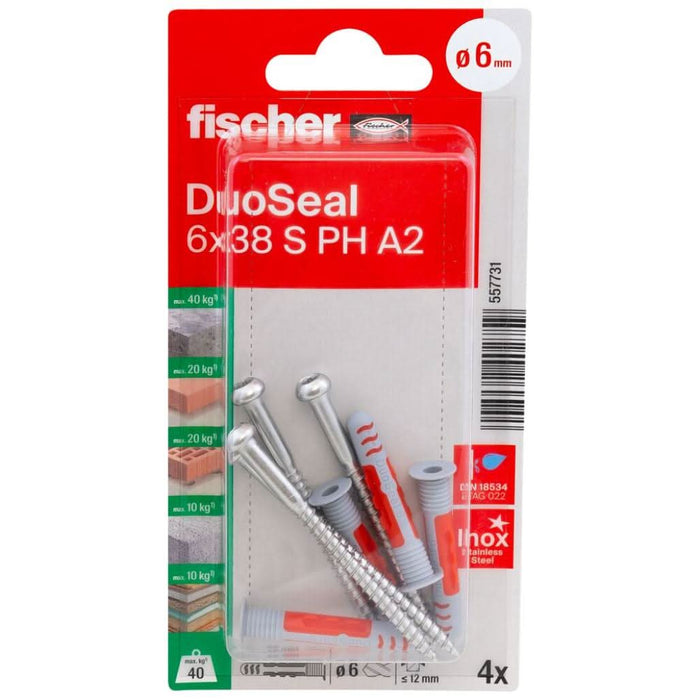 Taco de Sellado fischer DuoSeal para Baños y Zonas Húmedas - fischer Shop