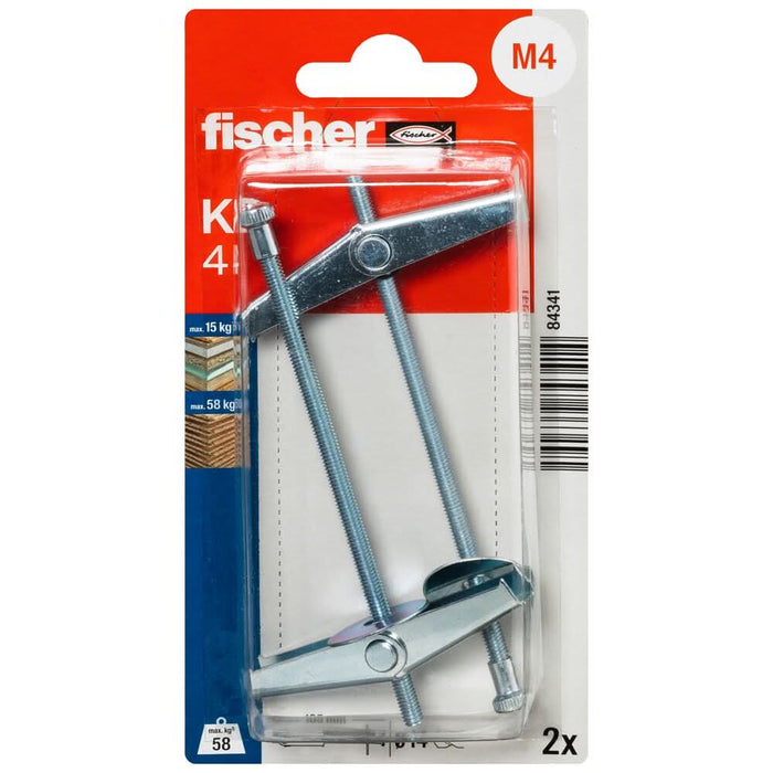 Tacos de vuelco KD 4 K para techos – Blíster 2 uds. - fischer Shop