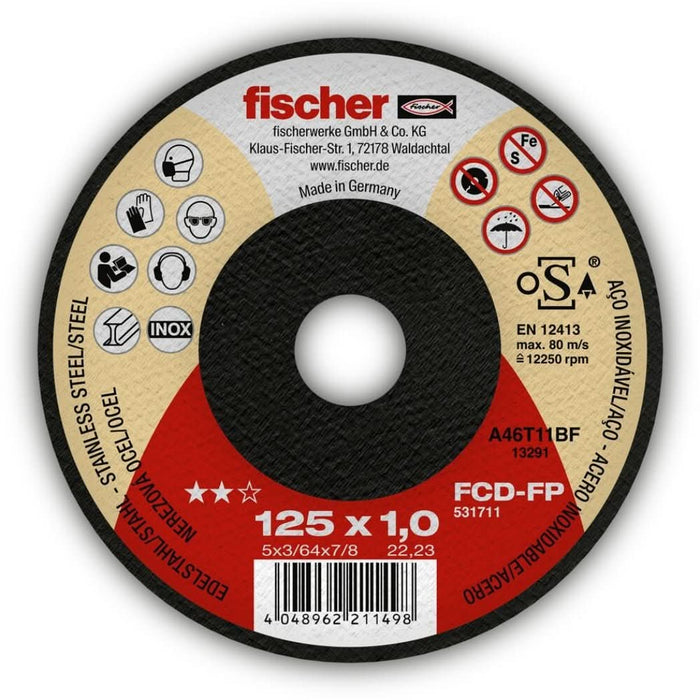 Disco de corte FCD-FP para metal (25uds) - fischer Shop