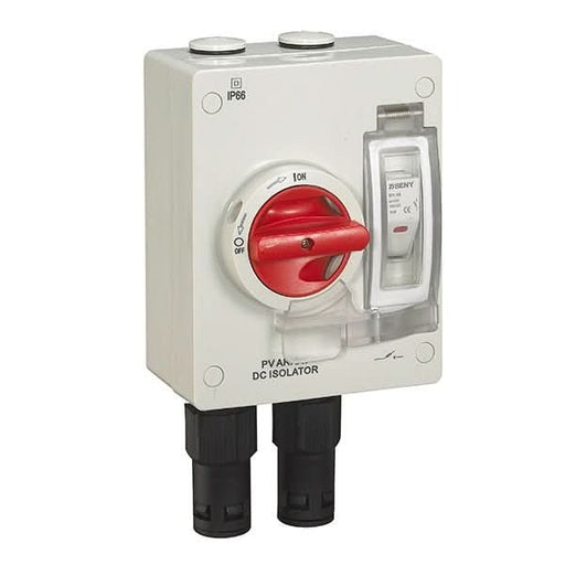 Desconectador con caja IP66 para paneles solares con protección fusible 32A/4 POLOS - fischer Shop