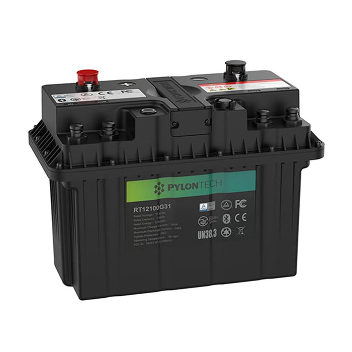 Batería de litio LiFePO4 Pylontech RT12100G31 100Ah 12V con BMS integrado 6000 ciclos - fischer Shop 