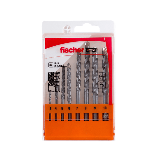 Estuche Broca Universal multimaterial Súper D-S | Ideal perforaciones rotatorias - fischer Shop 