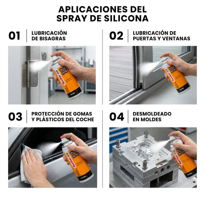 Spray de silicona fischer 400 ml | Lubricante, protector y antiadherente multiusos - fischer Shop