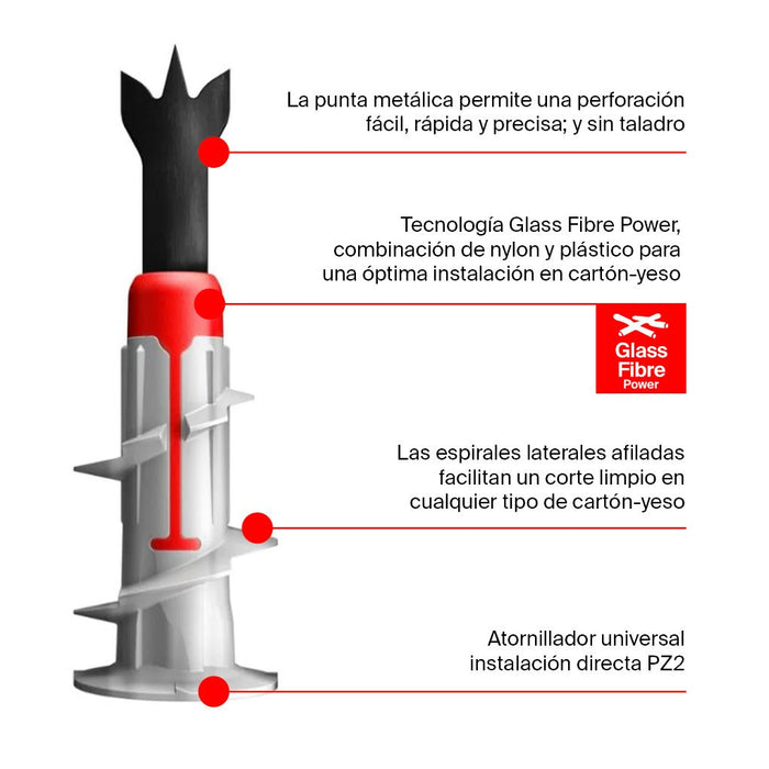 Taco Pladur DuoBlade Con Tornillo - fischer Shop