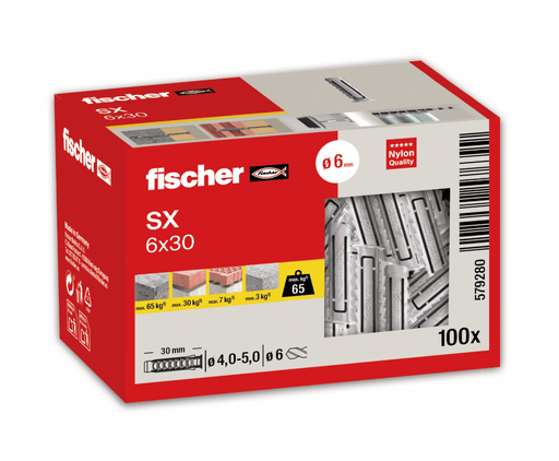 Taco SX original 6x30 fischer (sin tornillo) | Fijación de nailon versátil - fischer Shop
