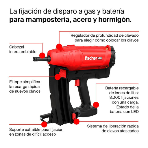 FGC 100 - Clavadora de gas (Incluye 2 baterías) - fischer Shop
