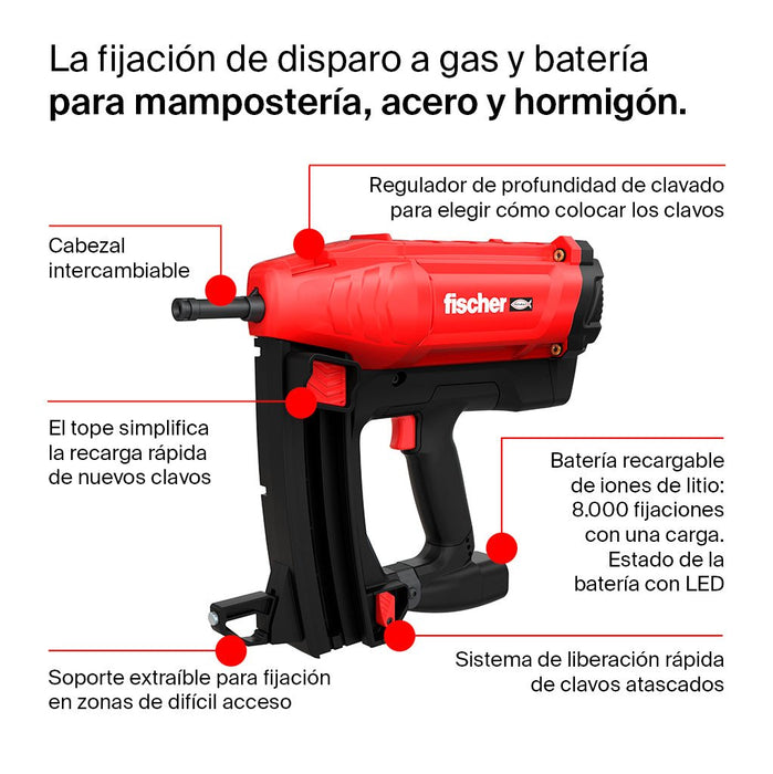 FGC 100 - Clavadora de gas (Incluye 2 baterías) - fischer Shop
