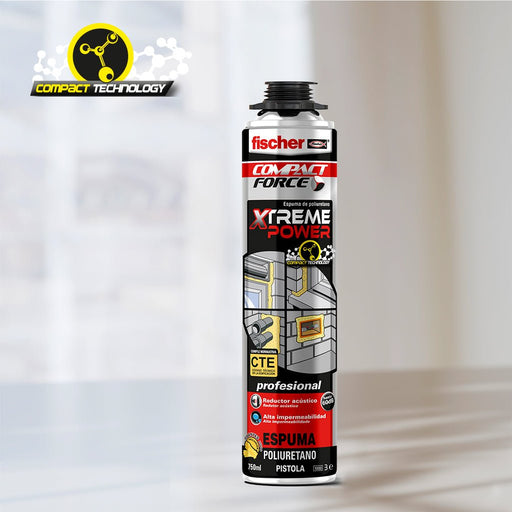 Espuma Poliuretano Xtreme Power 750 ml fischer | Relleno y Aislamiento Profesional - fischer Shop