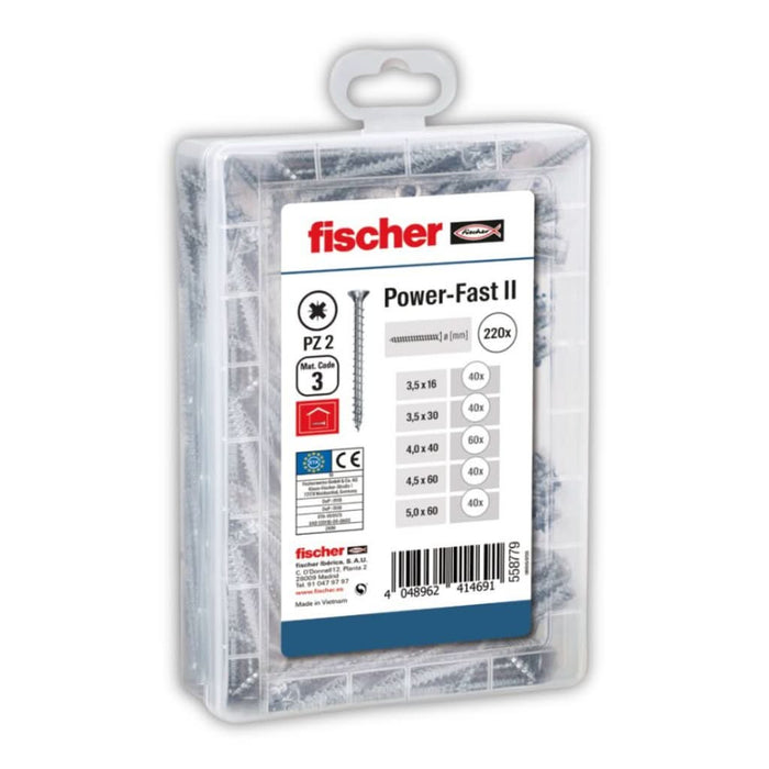 Surtido de Tornillos para Madera fischer PowerFast II – FixTainer y ProfiBox - fischer Shop 
