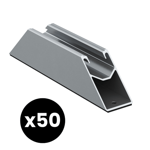 Mircro-rail L H50 110mm aluminio Solar Metal para instalación fotovoltaica industrial en chapa - fischer Shop 