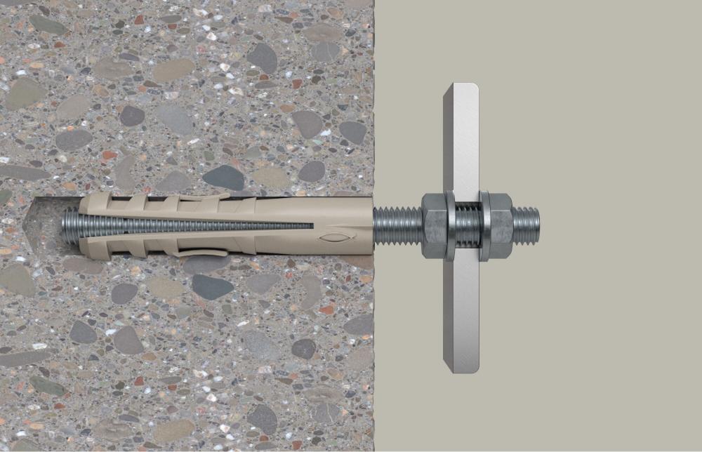 Taco nylon M10 S Fischer | Rosca métrica M10 - fischer Shop