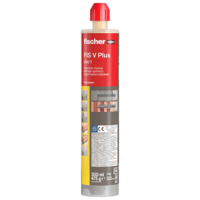 Anclaje químico fischer FIS V Plus 300 T · curado estándar · hormigón fisurado