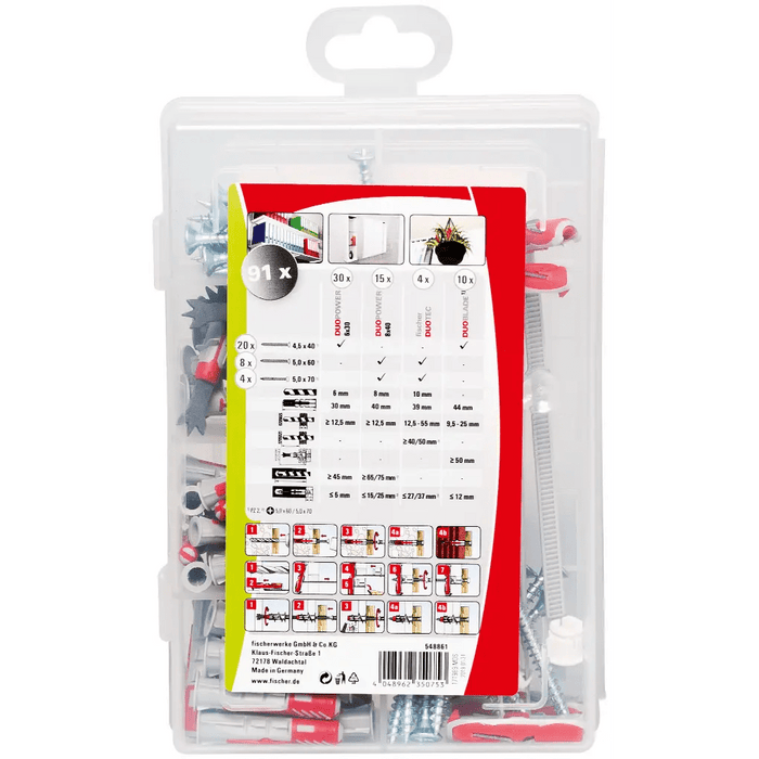 Maletin Profi - Box de surtido de tacos DuoLine con tornillos - fischer Shop