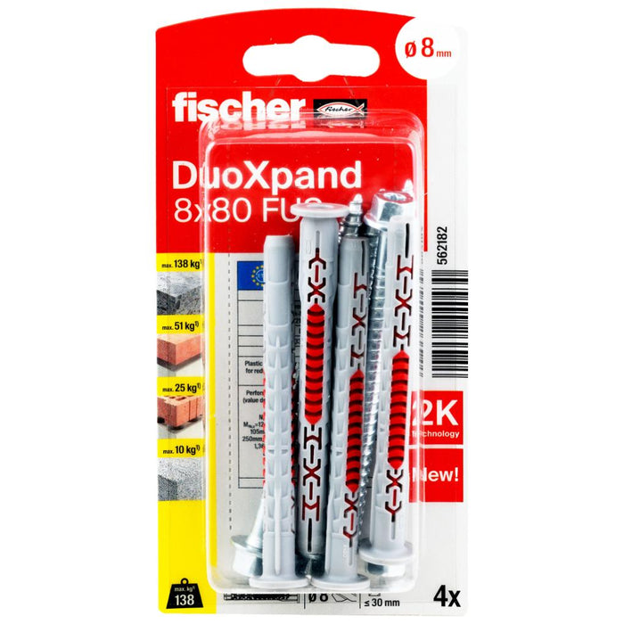 Taco Largo DuoXpand con tornillo FUS cabeza hexagonal (blister)