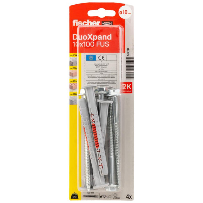 Taco Largo DuoXpand con tornillo FUS cabeza hexagonal (blister)
