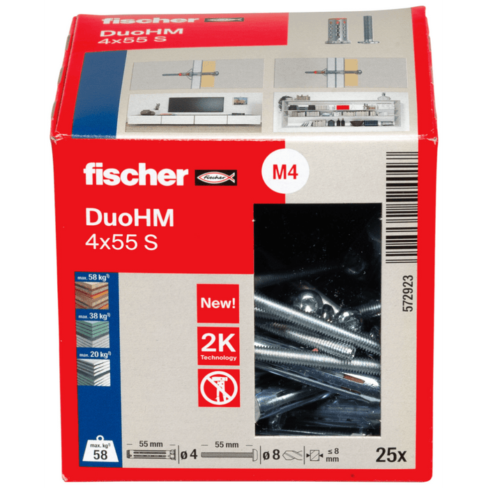 Taco metálico DuoHM para placas de yeso laminado (Pladur®) - fischer Shop