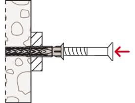 Taco largo SXRL M8 con tornillo cabeza avellanada (Caja 50 Unidades) - fischer Shop 