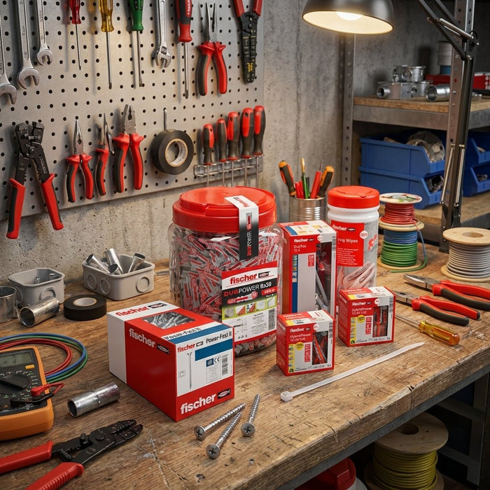 Kit Fijación Universal Multimaterial | DuoPower + DuoTec + HybridPower para Electricistas - fischer Shop