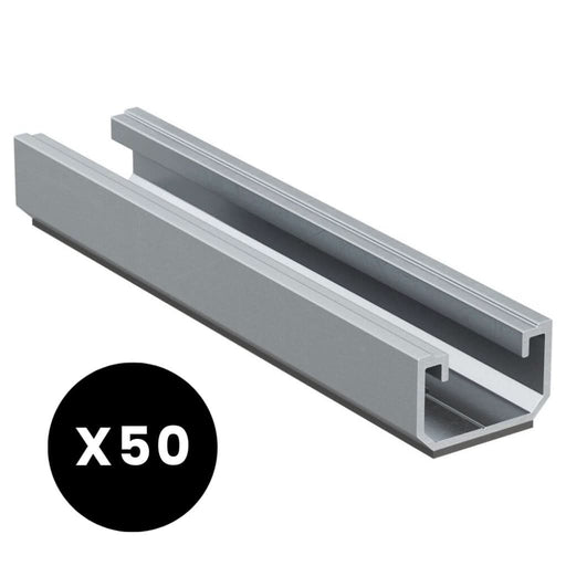 Mircro-rail L H25 aluminio Solar Metal para instalación fotovoltaica industrial en chapa - fischer Shop 