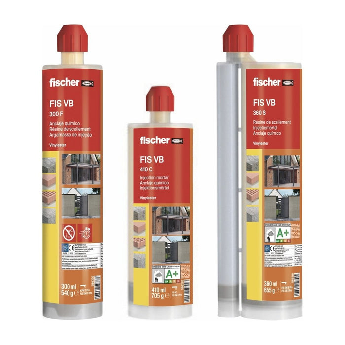 Anclaje químico fischer FIS VB 300 F · viniléster sin estireno · sustituye al FIS P Plus - fischer Shop