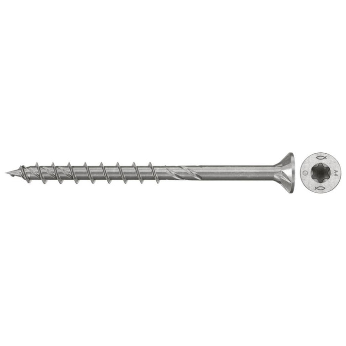 Tornillo madera PowerFast II FPF CTP 6x80 inox A4 Cabeza avellanada (caja 100 uds) - fischer Shop