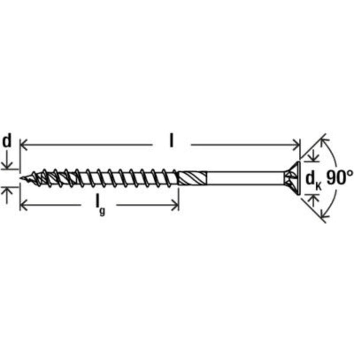 Tornillo madera PowerFast II FPF CTP 6x80 inox A4 Cabeza avellanada (caja 100 uds) - fischer Shop