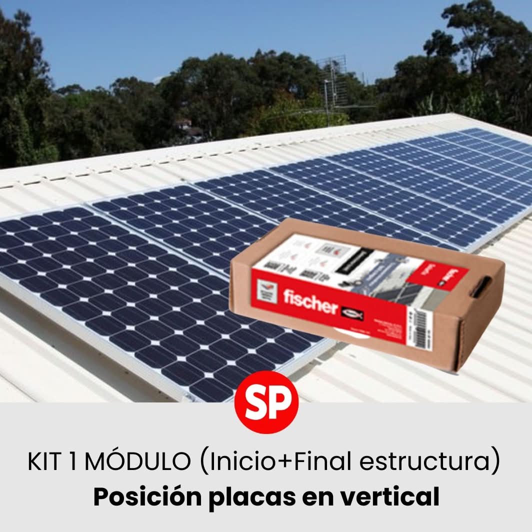 Kit fischer Solar-fix para chapa cubierta grecada (1 módulo vertical ...