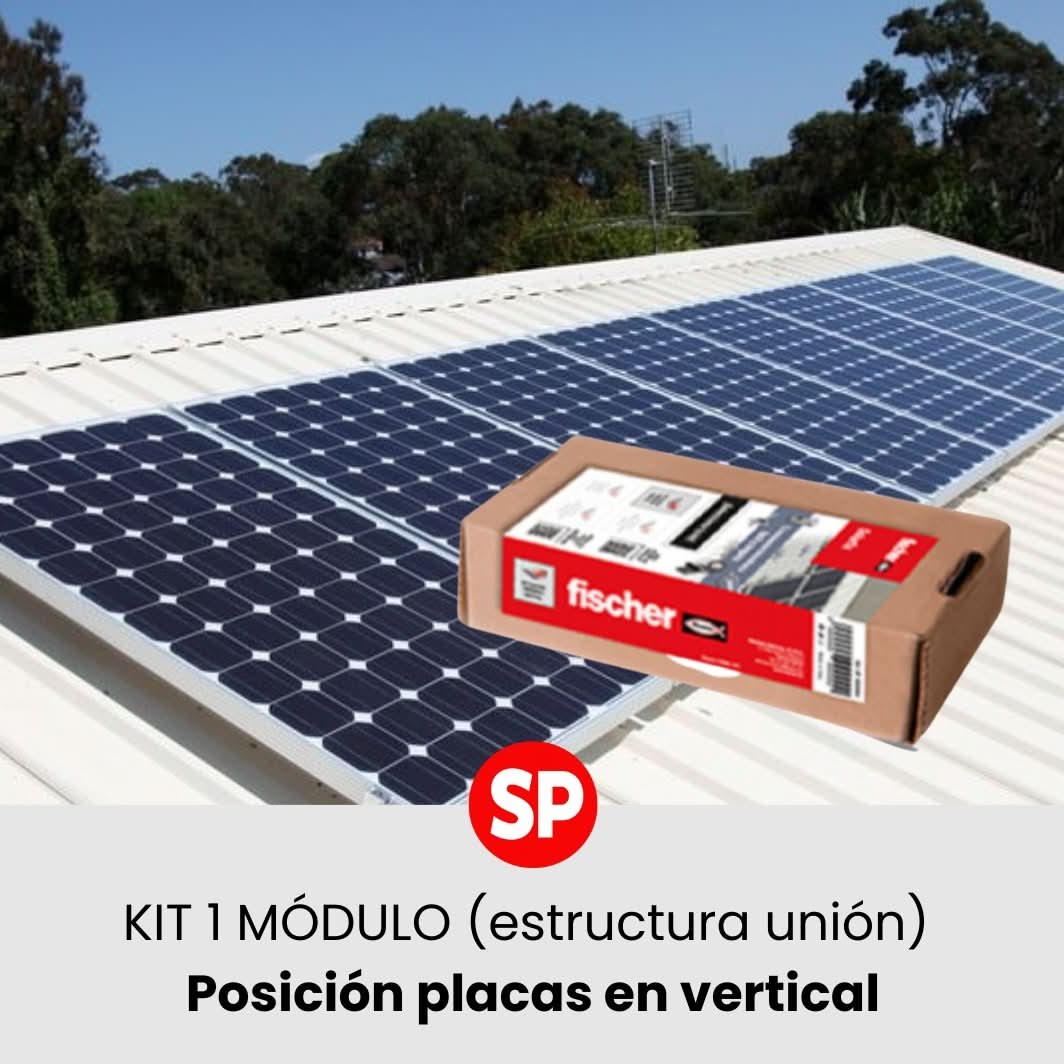 Kit fischer Solar-fix para chapa cubierta grecada (1 Módulo + unión ...