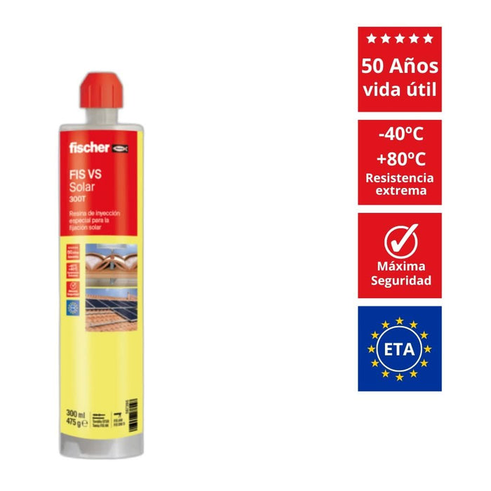 Taco químico Fis VS Solar 300 T exclusivo para instalaciones de placas solares - fischer Shop 