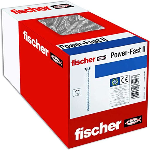 Tornillo PowerFast II FPF II PZF con cabeza redonda, engarce PZ, rosca total y cincado (Pack 100 unidades) - fischer