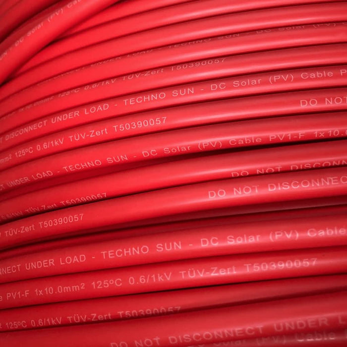 Cable para instalación solar Elecsun de 6mm 1500V rojo (Bobina 100m) - fischer Shop 