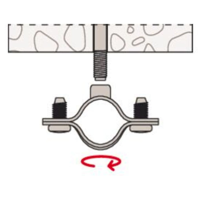 Abrazadera fischer de metal para tubo AM 32 (Caja 25 unidades) - fischer Shop 