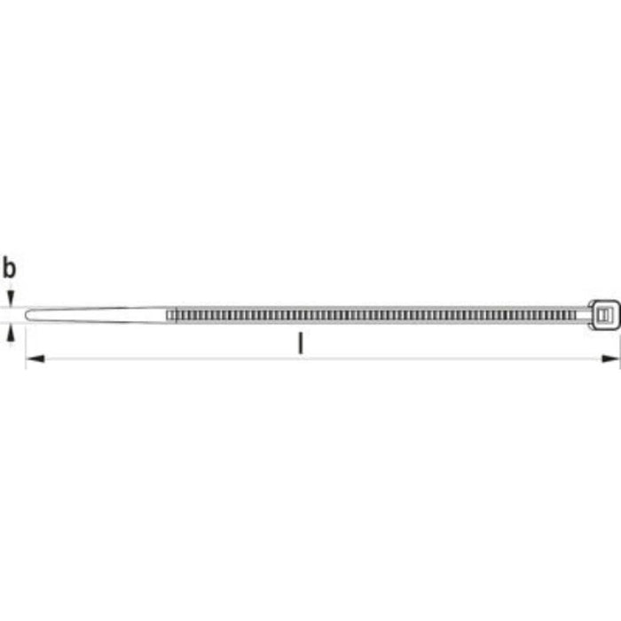 Brida de nylon fischer  UBN 4,8x370 blanca- 100B (Pack 100 unidades) - fischer Shop 