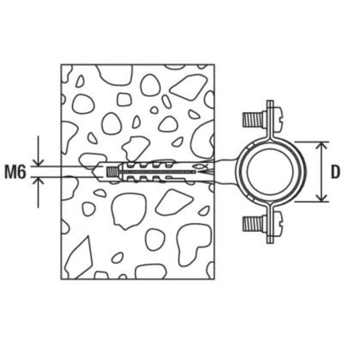 Abrazadera fischer de metal para tubo AM 32 (Caja 25 unidades) - fischer Shop 